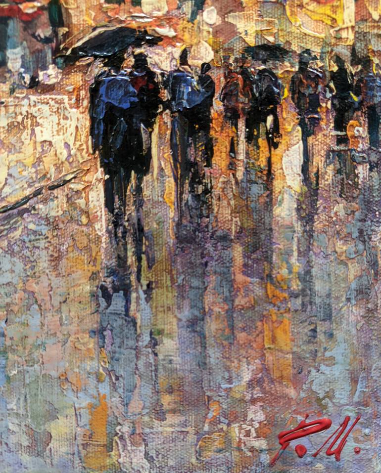 Original Impressionism Cities Painting by Movses Petrosyan
