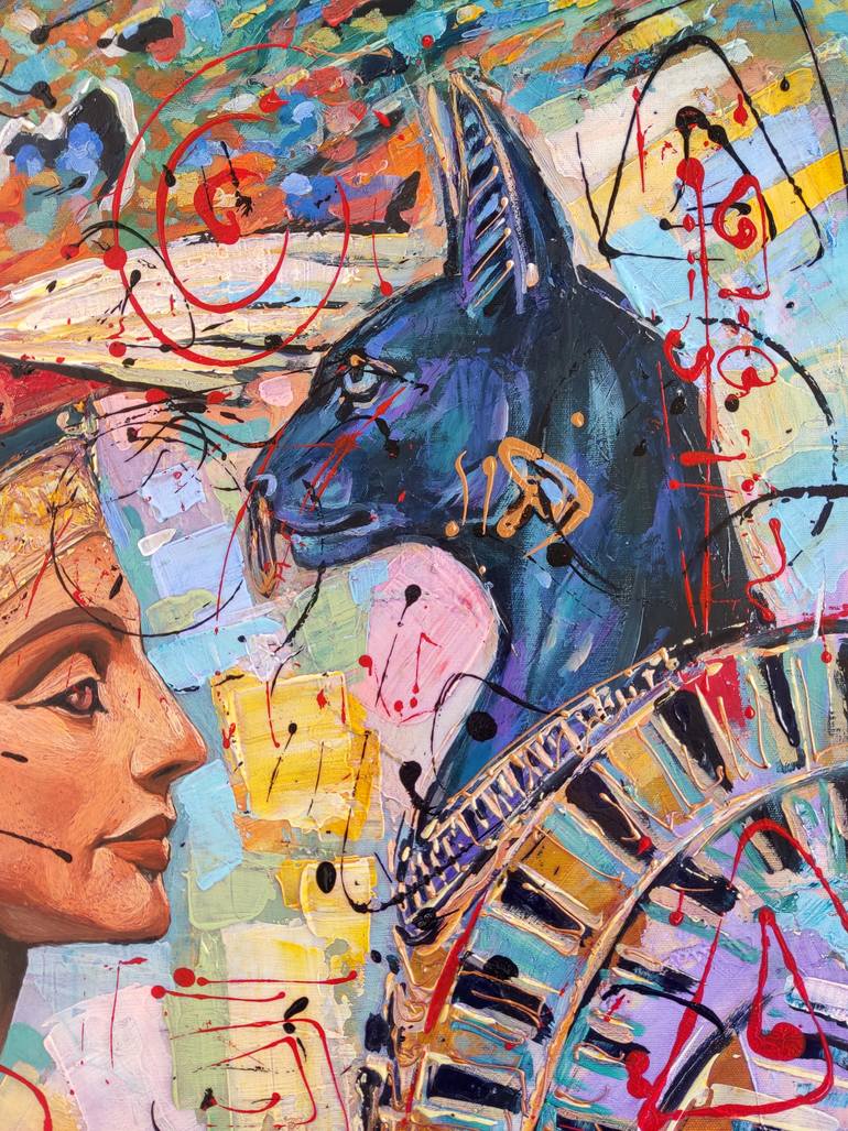 Original Abstract People Painting by Movses Petrosyan