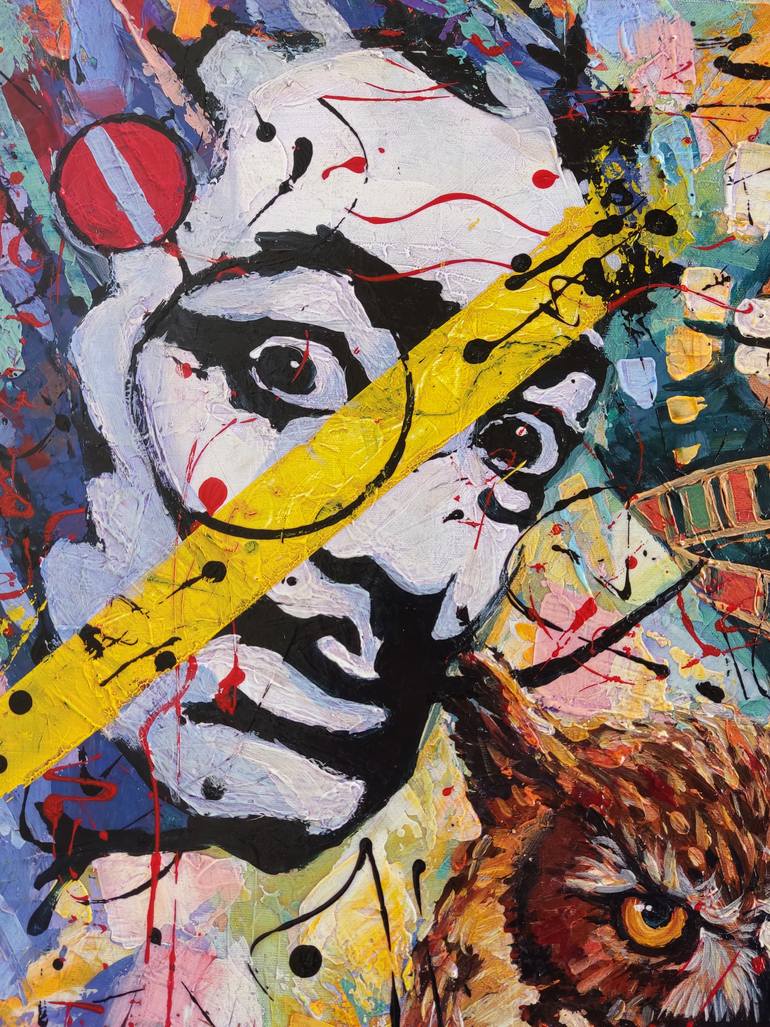 Original Abstract People Painting by Movses Petrosyan