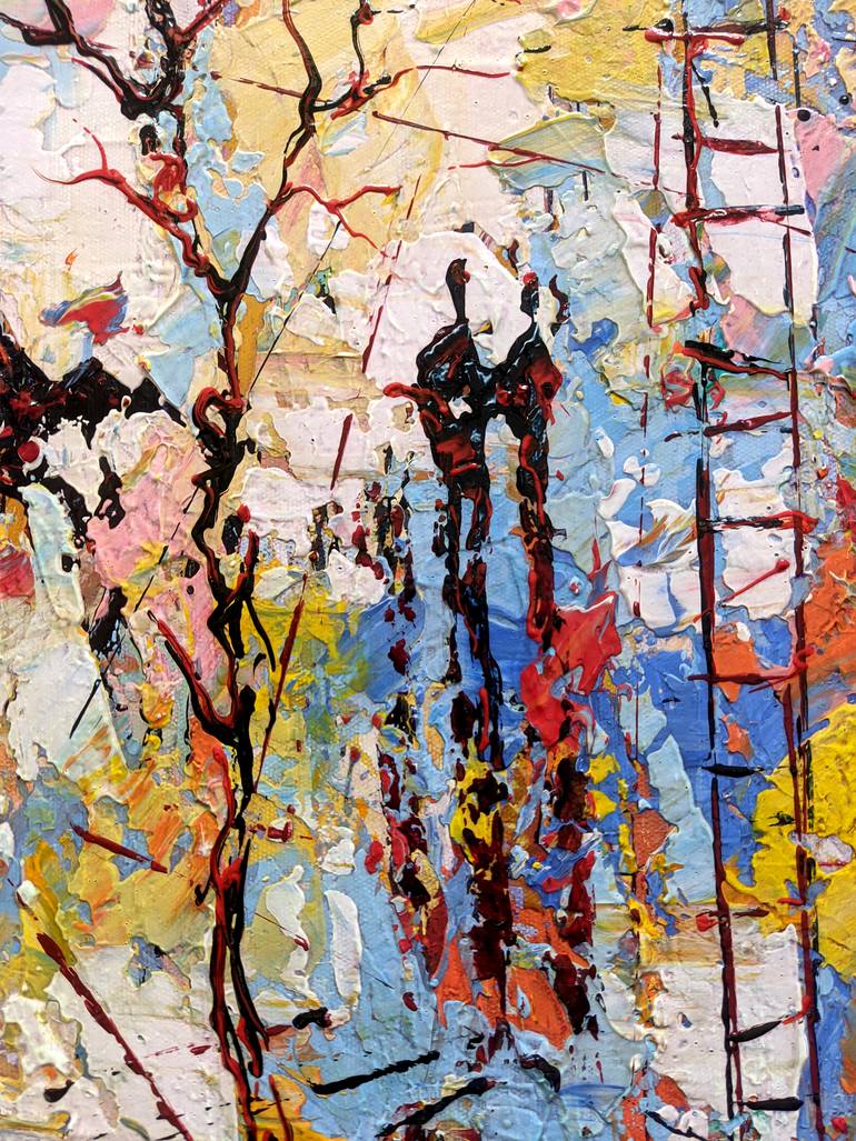 Original Impressionism Abstract Painting by Movses Petrosyan