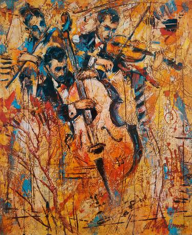 Print of Impressionism Music Paintings by Movses Petrosyan