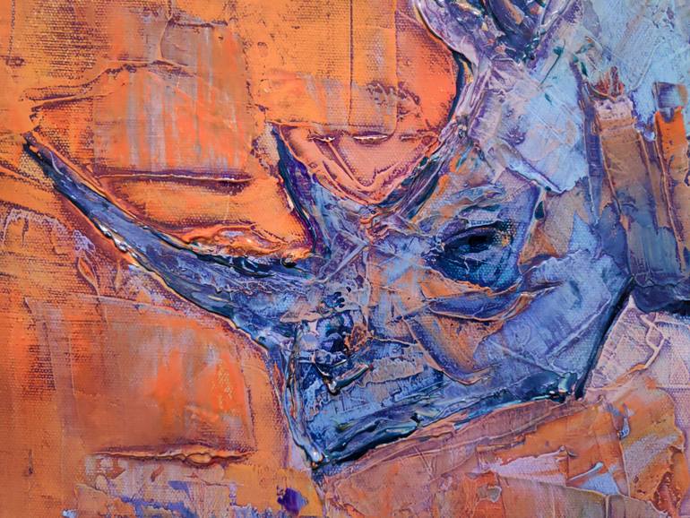 Original Abstract Animal Painting by Movses Petrosyan