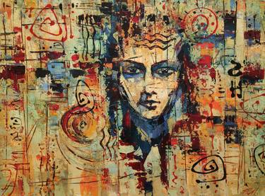 Print of Abstract Portrait Paintings by Movses Petrosyan