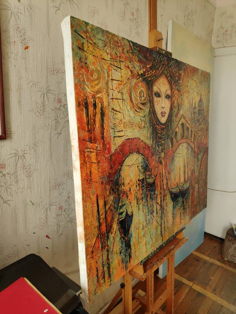 Original Conceptual Abstract Painting by Movses Petrosyan
