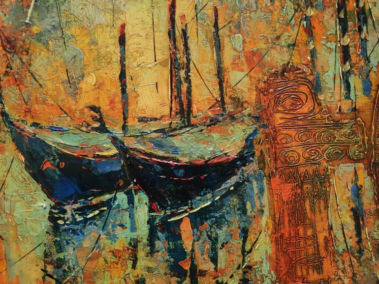 Original Conceptual Abstract Painting by Movses Petrosyan