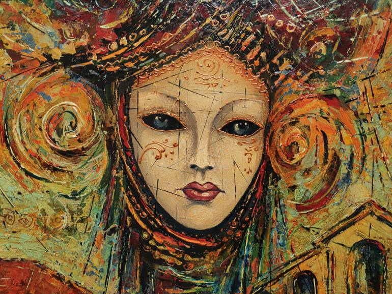 Original Conceptual Abstract Painting by Movses Petrosyan