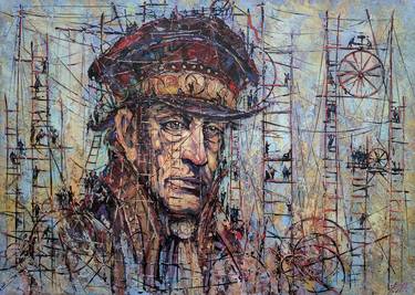 Print of Abstract Portrait Paintings by Movses Petrosyan