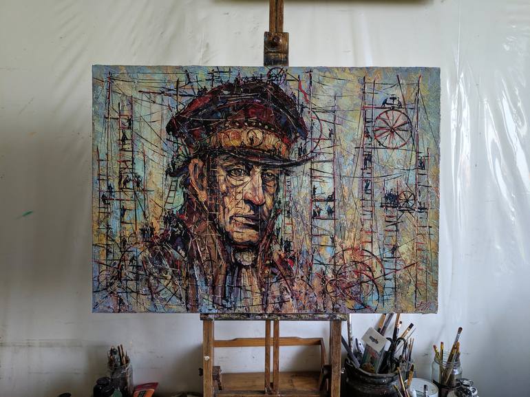 Original Portrait Painting by Movses Petrosyan