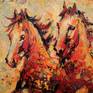 The painting is signed on the back and also comes with a certificate of authenticity.

In this painting I put together two subjects very important to me, the horses and the element of fire, creating a powerful and captivating work full of energy, power, movement and light.

At the end I use a coat of varnish, to protect it for the UV and dust.
Don't hesitate to contact me, I will be happy to answer all your questions. Thank you for your interest hope you like it!
