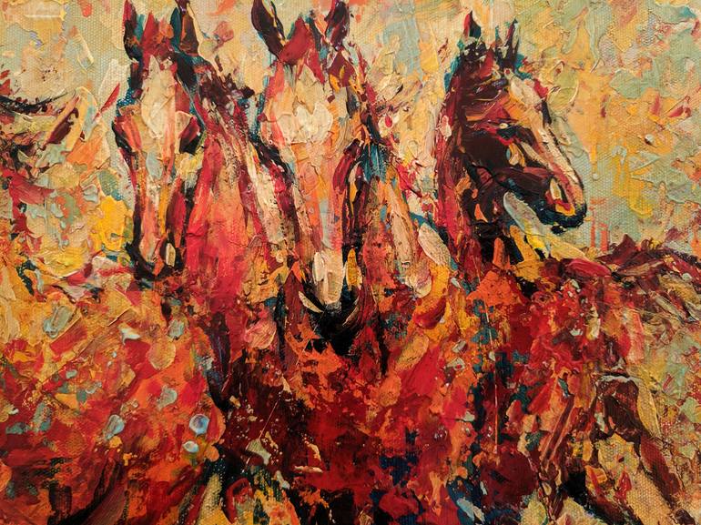 Original Horse Painting by Movses Petrosyan