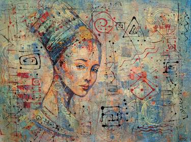 Print of Abstract Portrait Paintings by Movses Petrosyan