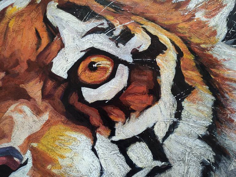 Original Impressionism Animal Painting by Movses Petrosyan