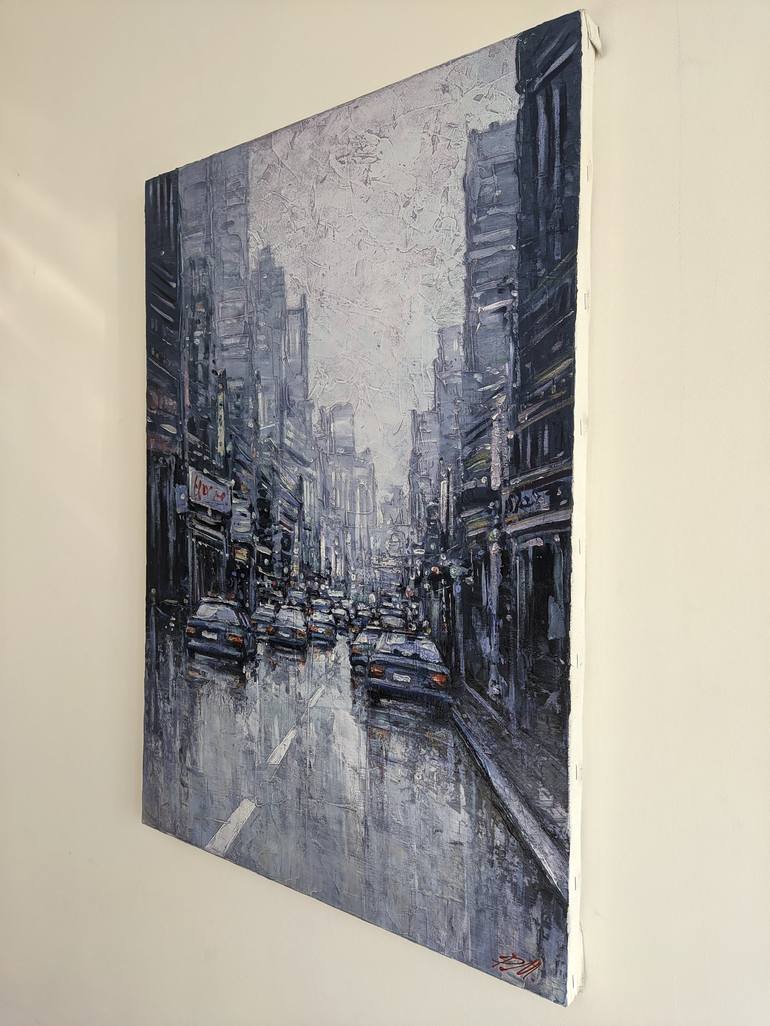 Original Impressionism Cities Painting by Movses Petrosyan