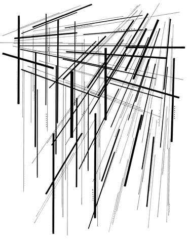 Original Abstract Geometric Drawings by Vineta Rutkovskis