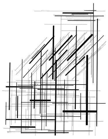 Original Minimalism Geometric Drawings by Vineta Rutkovskis