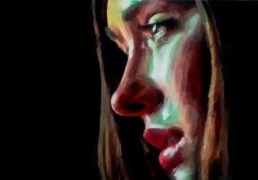 Original Portraiture People Paintings by SIMONA ZECCA