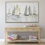 Regatta sailing boats painting beige brown