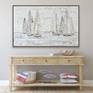 Abstract regatta acrylic on canvas Sailboats