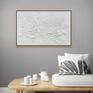Abstract White Textured 3D Art, Coastal Painting