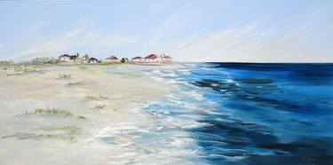 VACATION. Modern Seascape Coastal Painting thumb
