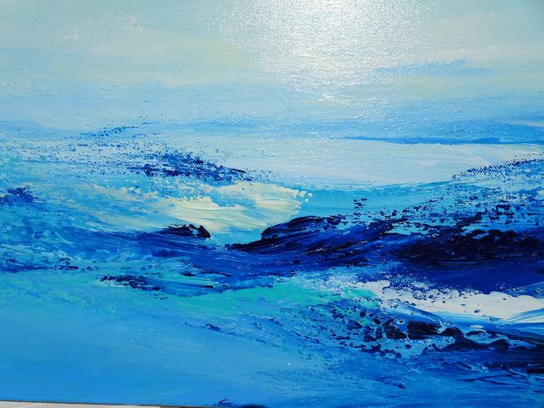 Original Abstract Beach Painting by Sveta Osborne