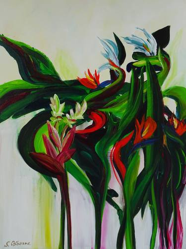 Original Abstract Floral Paintings by Sveta Osborne