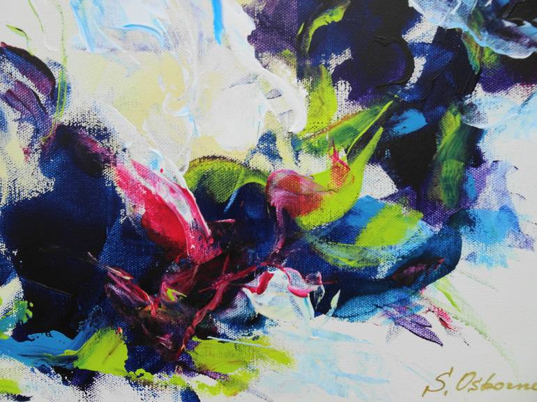 Original Abstract Floral Painting by Sveta Osborne