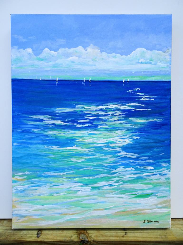 Original Abstract Seascape Painting by Sveta Osborne