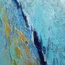This is an original abstract contemporary painting presented on a gallery wrapped canvas. There are multiple layers of acrylic paint, heavy texture, blue, teal and gold colors.
Only high quality artist grade acrylic paint and mediums are used. 
The painting is hand signed and dated on the back.
Painting is stretched on a supported 1.5 inch thick wooden frame. 
The edges are painted off-white, it is wired and ready to hang. 
The painting has a clear gloss UV protective finish coat.
Certificate of Authenticity included.

Thank you for your interest in my work.

Best,
Sveta Osborne