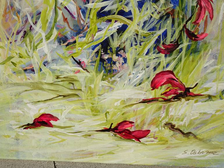 Original Abstract Expressionism Floral Painting by Sveta Osborne