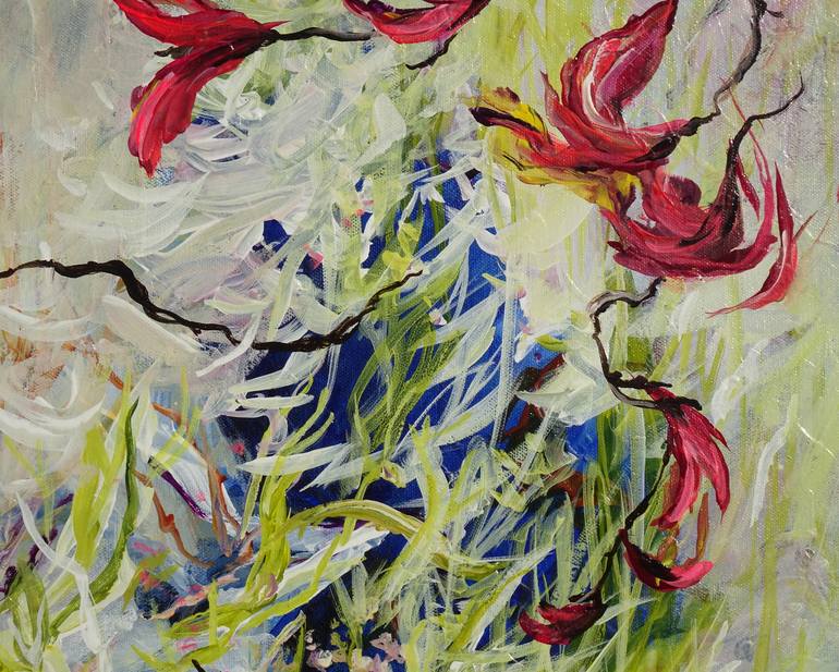 Original Abstract Expressionism Floral Painting by Sveta Osborne