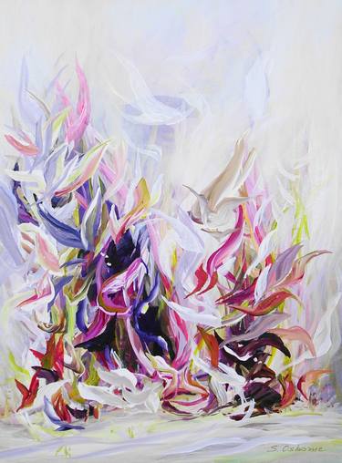Original Abstract Expressionism Floral Paintings by Sveta Osborne