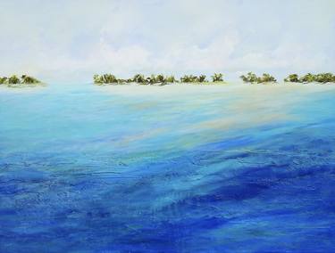 Dream-art Oil painting big sail boats on ocean & waves seascape Blue skies 36" 