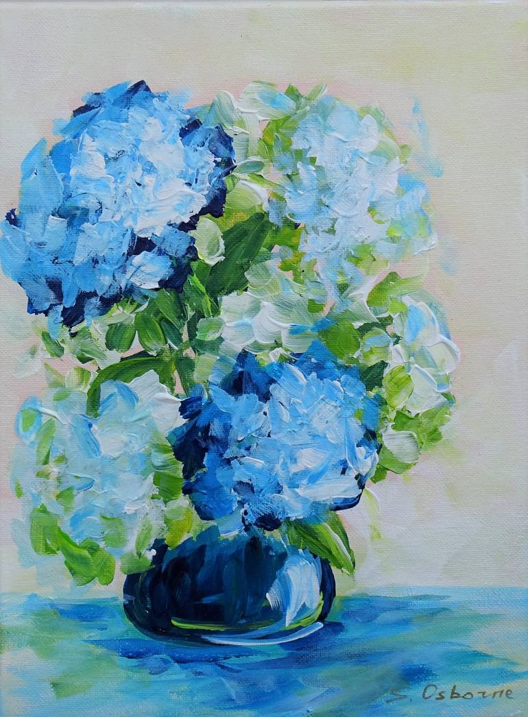 hydrangea painting acrylic