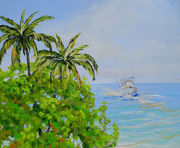 Original Fine Art Seascape Painting by Sveta Osborne