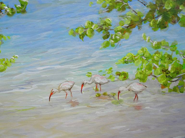 Original Expressionism Beach Painting by Sveta Osborne