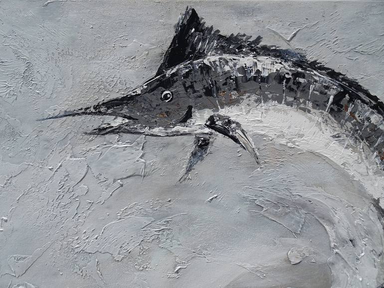 Original Abstract Fish Painting by Sveta Osborne