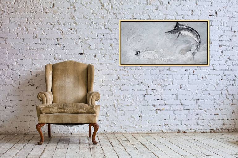 Original Abstract Fish Painting by Sveta Osborne