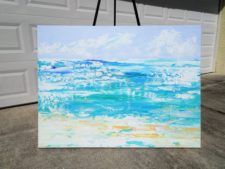 Original Abstract Seascape Painting by Sveta Osborne