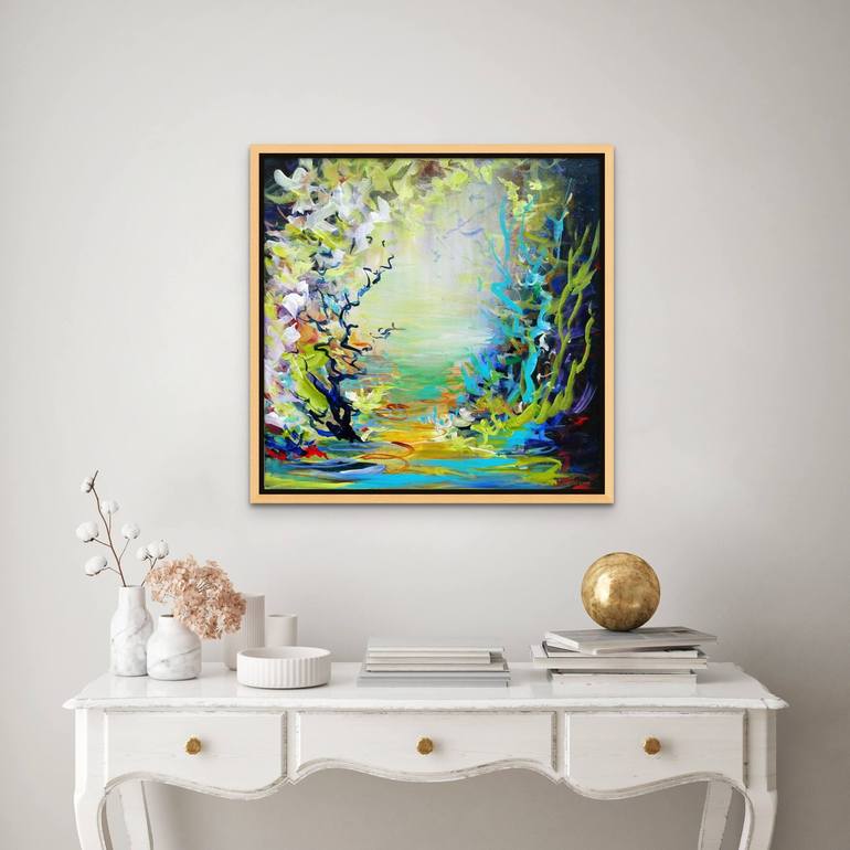 Original Abstract Floral Painting by Sveta Osborne