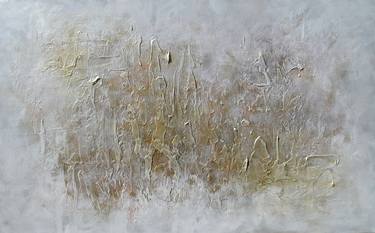 DREAMS. Large Abstract Beige Gold Textured Painting thumb