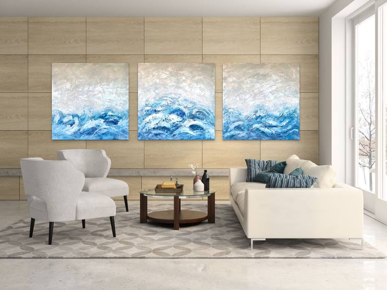 Original Abstract Seascape Painting by Sveta Osborne