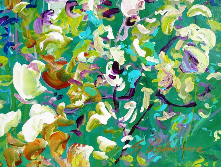 Original Abstract Expressionism Botanic Painting by Sveta Osborne