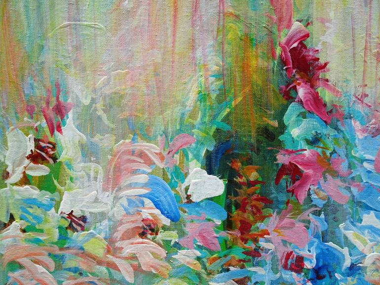 Original Abstract Expressionism Garden Painting by Sveta Osborne