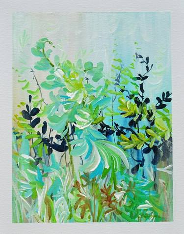 Original Abstract Expressionism Botanic Paintings by Sveta Osborne