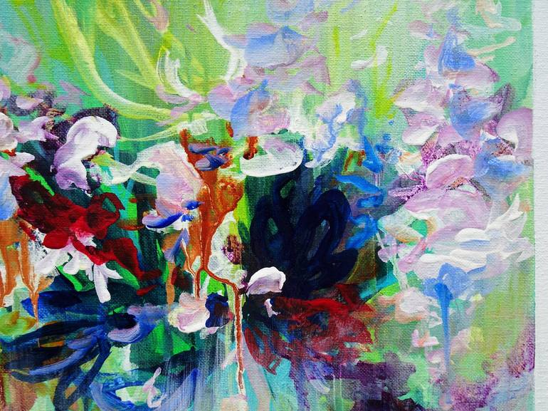 Original Abstract Floral Painting by Sveta Osborne