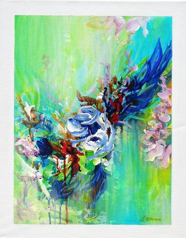 Original Abstract Expressionism Floral Paintings by Sveta Osborne