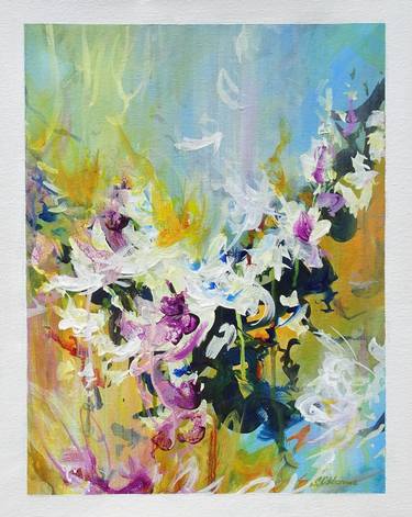 Original Abstract Floral Paintings by Sveta Osborne