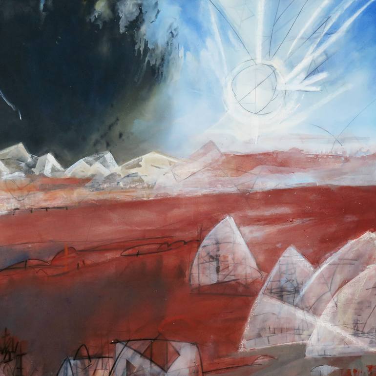 Original Modernism Landscape Painting by William Leidenthal