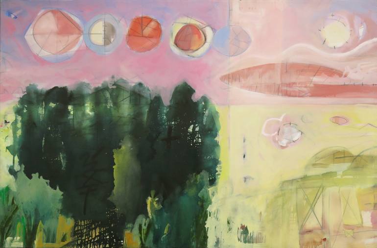 Original Abstract Landscape Paintings by William Leidenthal